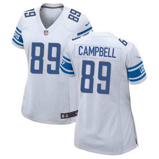 Women Detroit Lions #89 CAMPBELL White Vapor Untouchable Limited Stitched Jersey->washington commanders->NFL Jersey