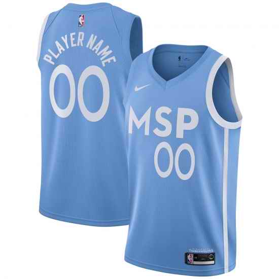 Men Women Youth Toddler Minnesota Timberwolves Light Blue Custom Nike NBA Stitched Jersey->customized nba jersey->Custom Jersey