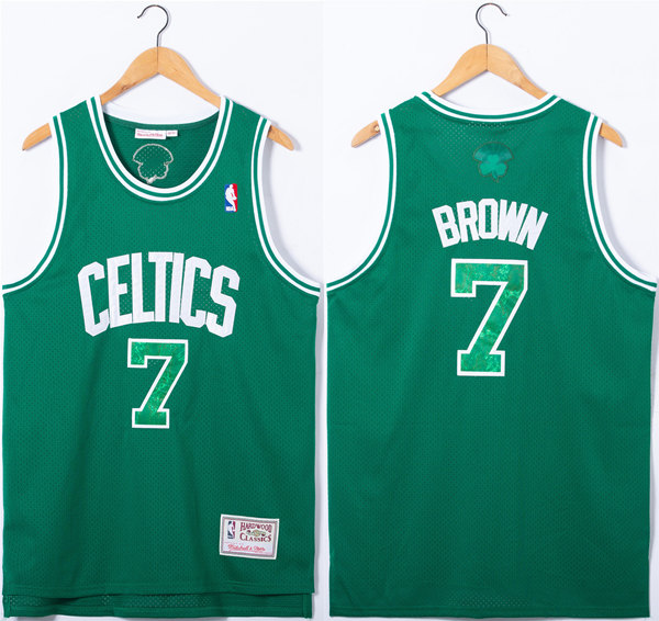Men's Boston Celtics #7 Jaylen Brown Green Stitched Jersey->boston celtics->NBA Jersey