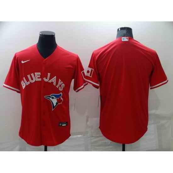 Men Toronto Blue Jays Blank Red Cool Base Stitched Jerse->toronto blue jays->MLB Jersey
