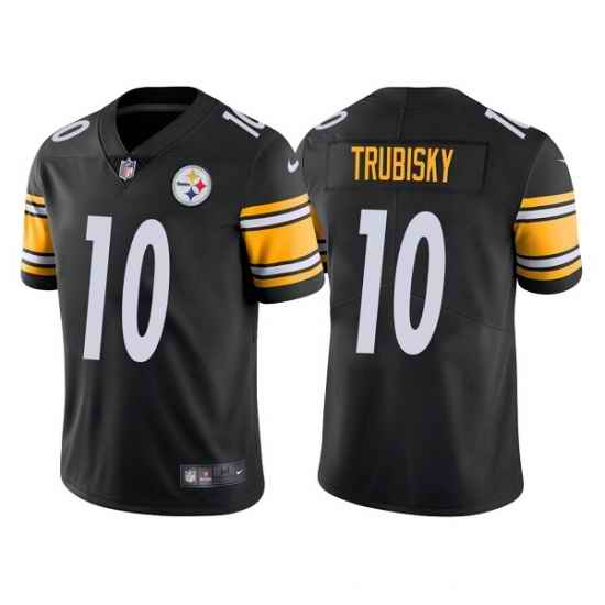 Men's Pittsburgh Steelers #10 Mitchell Trubisky Black Vapor Untouchable Limited Stitched Jersey->pittsburgh steelers->NFL Jersey