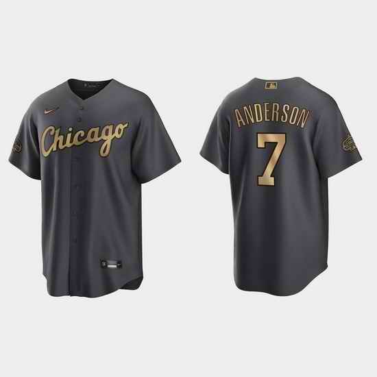 Men Tim Anderson Chicago White Sox 2022 Mlb All Star Game Charcoal  Jersey->2022 all star->MLB Jersey