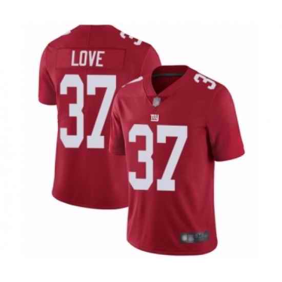 Men New York Giants #37 Julian Love Red Alternate Vapor Untouchable Limited Player Football Jersey->new york giants->NFL Jersey