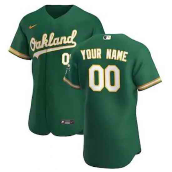 Men Women Youth Toddler Oakland Athletics Green Custom Nike MLB Flex Base Jersey->customized mlb jersey->Custom Jersey