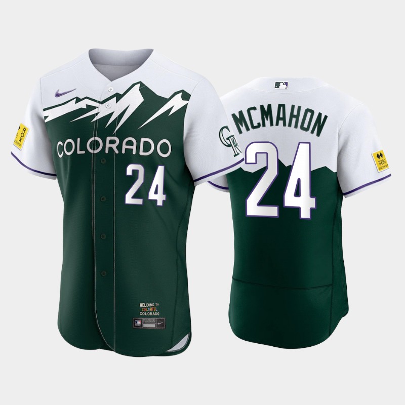 Men's Colorado Rockies #24 Ryan McMahon 2022 Green City Connect Flex Base Stitched Jersey->colorado rockies->MLB Jersey