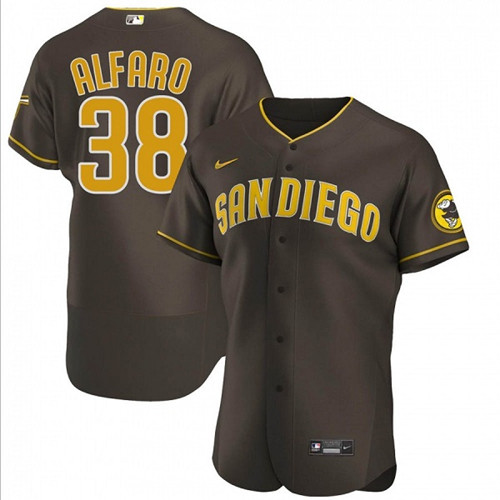Men's San Diego Padres #38 Jorge Alfaro Brown Flex Base Stitched Baseball Jersey->san diego padres->MLB Jersey