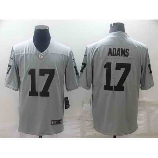 Men Las Vegas Raiders #17 Davante Adams Grey Limited Stitched jersey->las vegas raiders->NFL Jersey