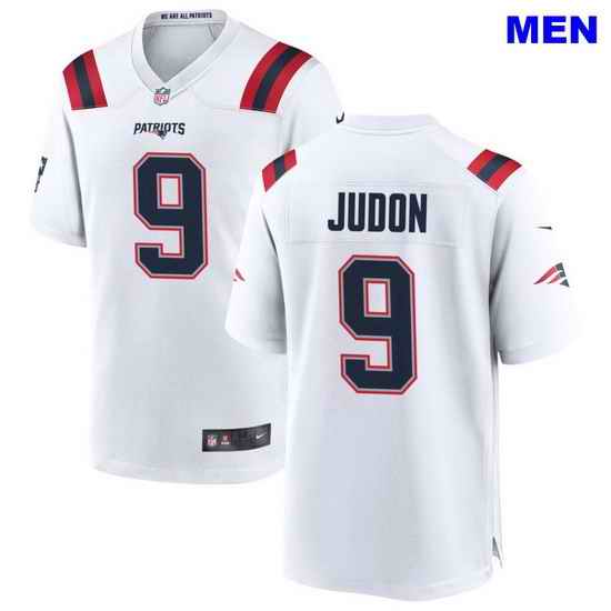Men New England Patriots #9 Matt Judon White Away 2021 Vapor Limited Football Jersey->new england patriots->NFL Jersey