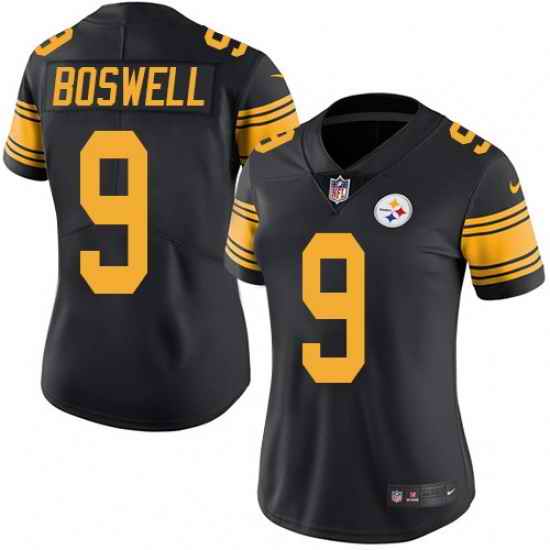 Women's Nike Pittsburgh Steelers #9 Chris Boswell Limited Black Rush Vapor Untouchable NFL Jersey->new york jets->NFL Jersey