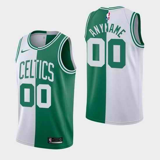 Men Women Youth Toddler Boston Celtics Split Green White Custom Nike NBA Stitched Jersey->customized nba jersey->Custom Jersey