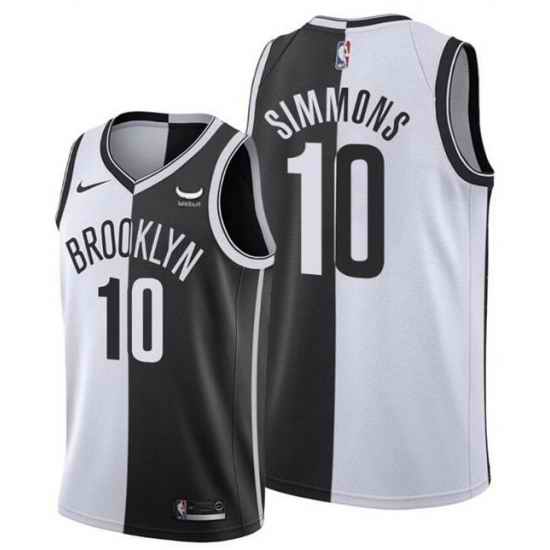 Men Nike Brooklyn Nets #10 Ben Simmons Split Edition Swingman Jersey->memphis grizzlies->NBA Jersey