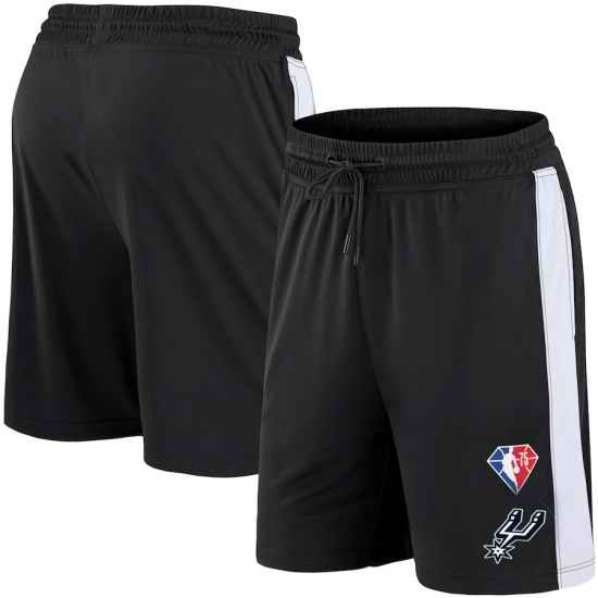 Men San Antonio Spurs Black Shorts->nba shorts->NBA Jersey