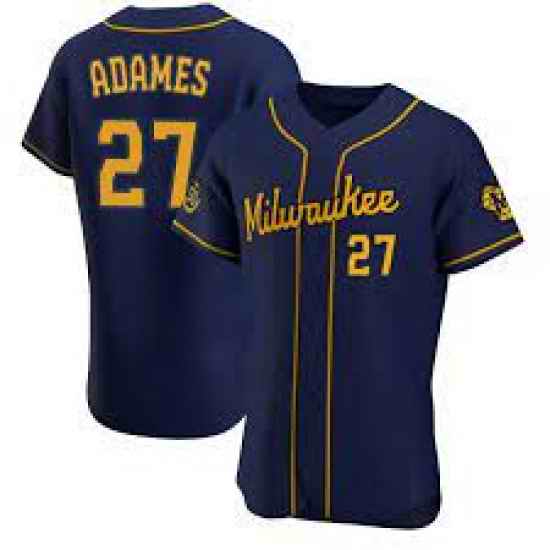 Men Nike Milwaukee Brewers Willy Adames Cream Stitched MLB Jersey->toronto blue jays->MLB Jersey