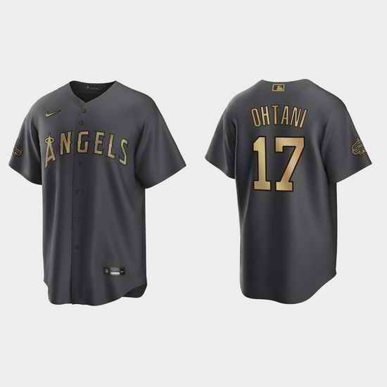 Men Shohei Ohtani Los Angeles Angels 2022 Mlb All Star Game Charcoal  Jersey->2022 all star->MLB Jersey
