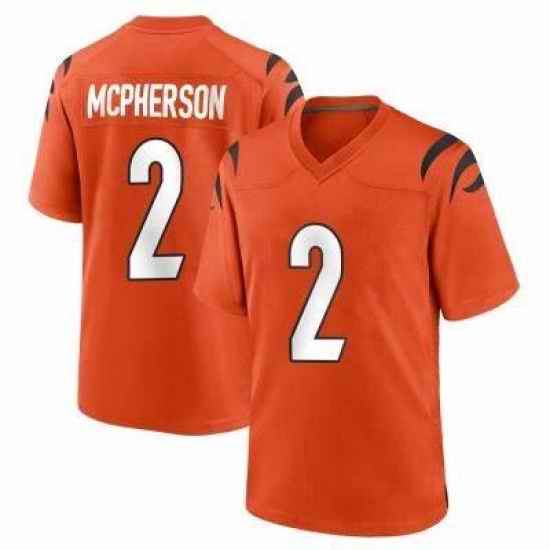 Men Cincinnati Bengals #2 Evan McPherson 2021 Orange Vapor Limited Stitched NFL Jersey->women nfl jersey->Women Jersey