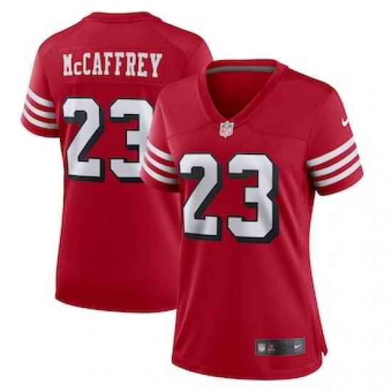 Women San Francisco 49ers Christian McCaffrey Nike Red Vapor Untouchable Limited Stitched Jersey->women nfl jersey->Women Jersey