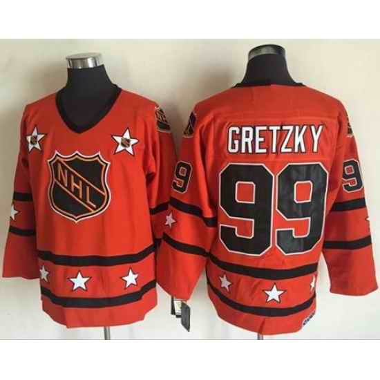 1972-81 NHL All-Star #99 Wayne Gretzky Orange CCM Throwback Stitched Vintage Hockey Jersey->1972-81 nhl all-star->NHL Jersey