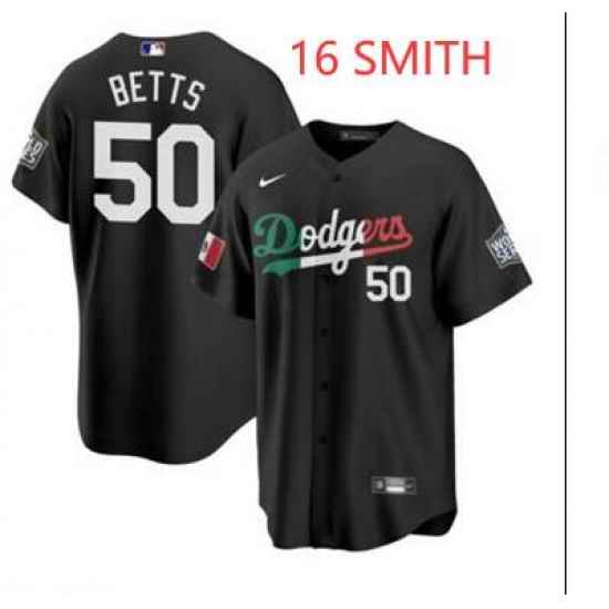 Youth Los Angeles Dodgers Will Smith #16 Mexican Black Jersey->youth mlb jersey->Youth Jersey