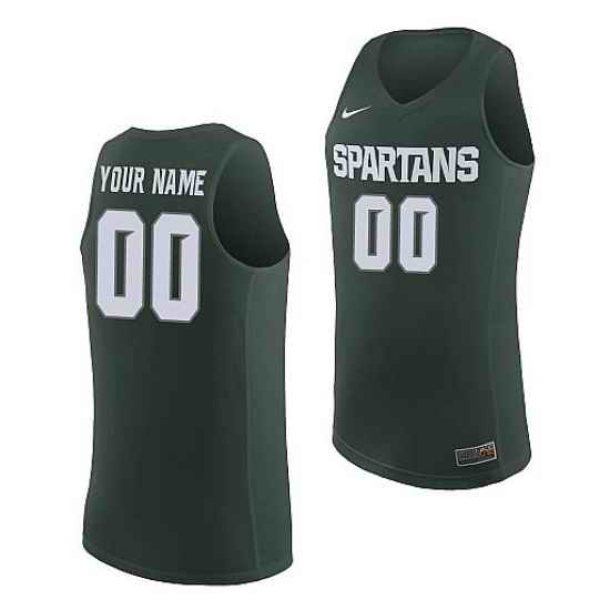 Michigan State Spartans Custom Michigan State Spartans Replica Basketball Jersey->->Custom Jersey