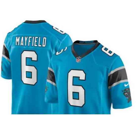 Men Nike Carolina Panthers #6 Baker Mayfield Gear Vapor Limited Jersey->carolina panthers->NFL Jersey