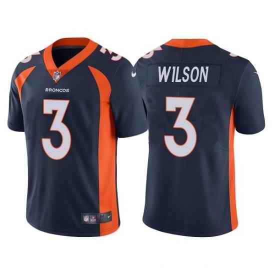 Men Denver Broncos #3 Russell Wilson Navy Vapor Untouchable Limited Stitched Jersey->denver broncos->NFL Jersey