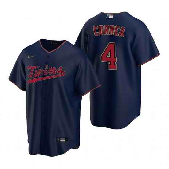 Men Minnesota Twins #4 Carlos Correa Navy Cool Base Stitched Jerse->minnesota twins->MLB Jersey