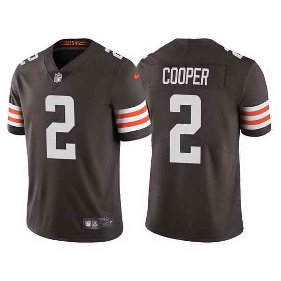 Men Cleveland Browns #2 Amari Cooper Brown Vapor Untouchable Limited Stitched jersey