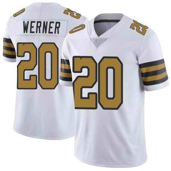 Men New Orleans Saints Pete Werner #20 Rush Stitched NFL Jersey->new york giants->NFL Jersey