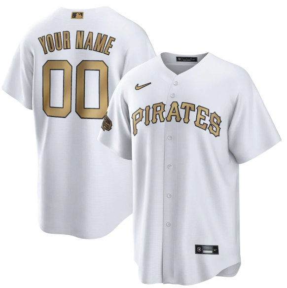 Men's Pittsburgh Pirates Active Player Custom White 2022 All-Star Cool Base Stitched Baseball Jersey->pittsburgh pirates->MLB Jersey