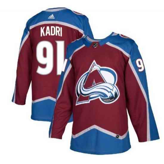Men Colorado Avalanche #91 Nazem Kadri Burgundy Stitched Jersey->colorado avalanche->NHL Jersey