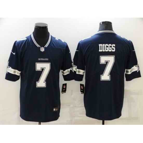 Men Nike Dallas Cowboys Trevon Diggs #7 Blue Vapor Limited Jersey->dallas cowboys->NFL Jersey