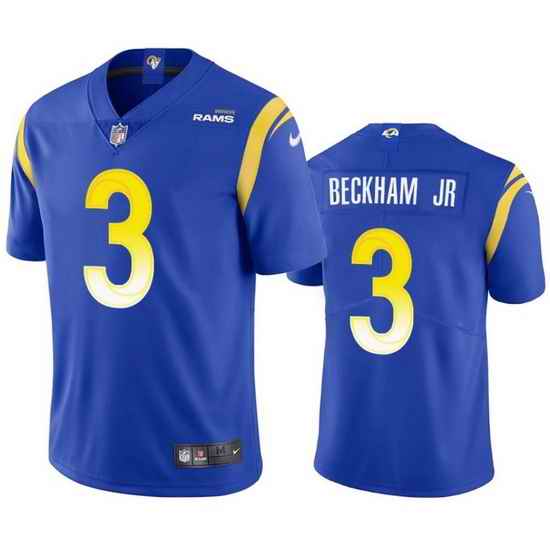 Men Los Angeles Rams #3 Odell Beckham Jr  2021 Royal Vapor Untouchable Limited Stitched Football Jersey->los angeles rams->NFL Jersey