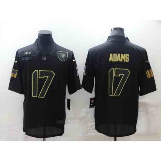 Men Las Vegas Raiders #17 Davante Adams Black Salute To Service Limited Stitched jersey