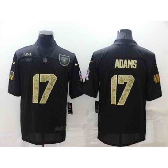 Men Las Vegas Raiders #17 Davante Adams Black Camo Salute To Service Limited Stitched jersey