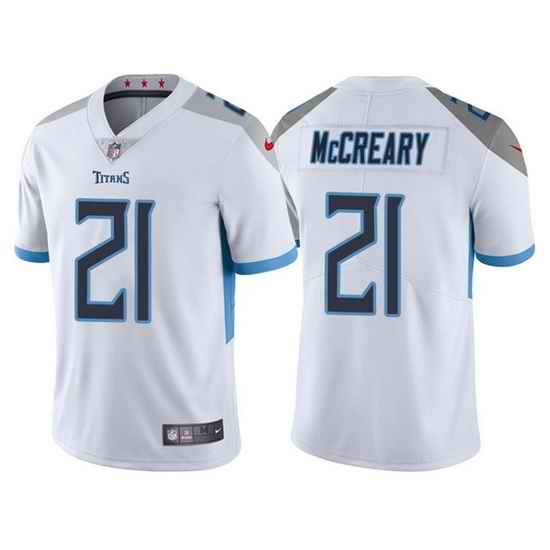Men Tennessee Titans #21 Roger McCreary White Vapor Untouchable Stitched jersey->tennessee titans->NFL Jersey