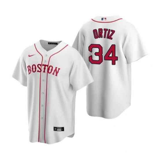 Men Boston Red Sox #34 David Ortiz White Cool Base Stitched Jersey->boston red sox->MLB Jersey
