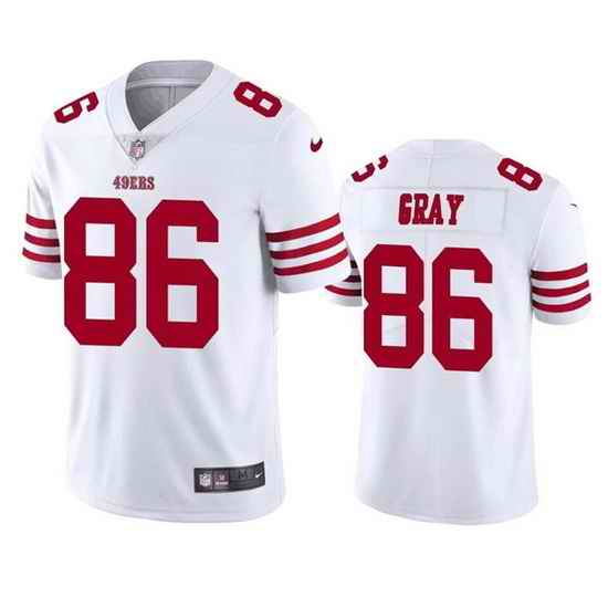 Men San Francisco 49ers #86 Danny Gray 2022 White Vapor Untouchable Stitched Football Jersey->pittsburgh steelers->NFL Jersey