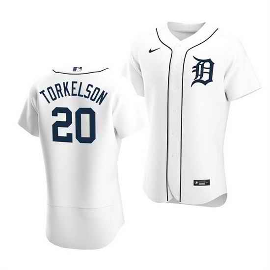 Men Detroit Tigers #20 Spencer Torkelson White Flex Base Stitched jersey->detroit tigers->MLB Jersey