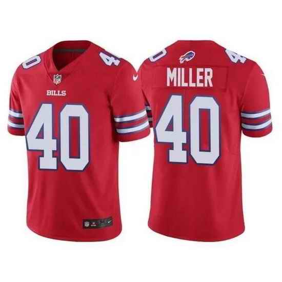 Youth Buffalo Bills #40 Von Miller Red Vapor Untouchable Limited Stitched Jersey->youth nfl jersey->Youth Jersey