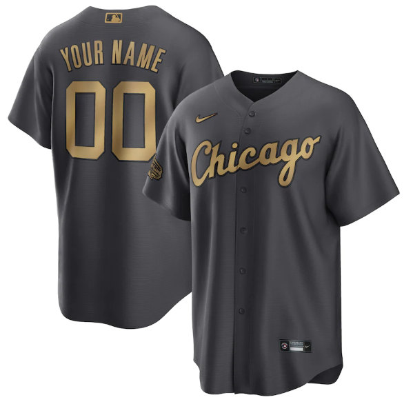 Men's Chicago White Sox Active Player Custom Charcoal 2022 All-Star Cool Base Stitched Baseball Jersey->chicago white sox->MLB Jersey