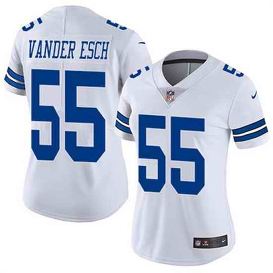 Women Dallas Cowboys #55 Leighton Vander Esch White Vapor Untouchable Limited Stitched Jersey 28Run Small uFF09->women nfl jersey->Women Jersey