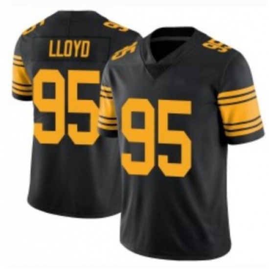 Men's Nike Pittsburgh Steelers #95 Greg Lloyd Black Rush NFL Stitched NFL Jersey->san francisco 49ers->NFL Jersey