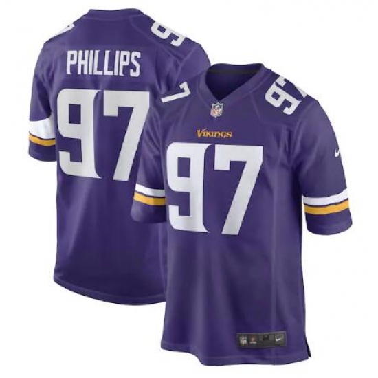 Men Nike Minnesota Harrison Phillips #97 Purple Vapor Limited Jersey->washington commanders->NFL Jersey