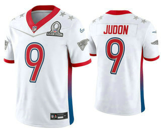 Men’s New England Patriots #9 Matt Judon White 2022 Pro Bowl Vapor Untouchable Stitched Limited Jersey