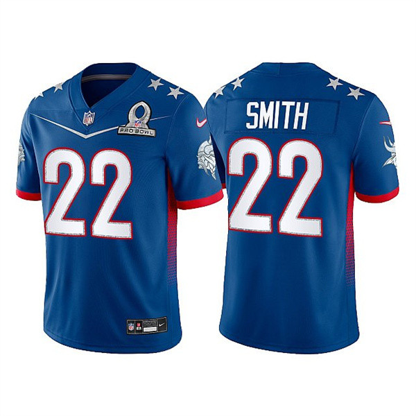 Men’s Minnesota Vikings #22 Harrison Smith 2022 Royal NFC Pro Bowl Stitched Jersey->2022 pro bowl->NFL Jersey