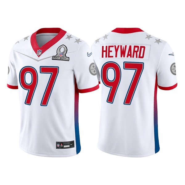 Men’s Pittsburgh Steelers #97 Cameron Heyward 2022 White Pro Bowl Stitched Jersey->2022 pro bowl->NFL Jersey
