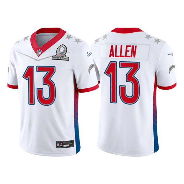 Men’s Los Angeles Chargers #13 Keenan Allen 2022 White AFC Pro Bowl Stitched Jersey->2022 pro bowl->NFL Jersey
