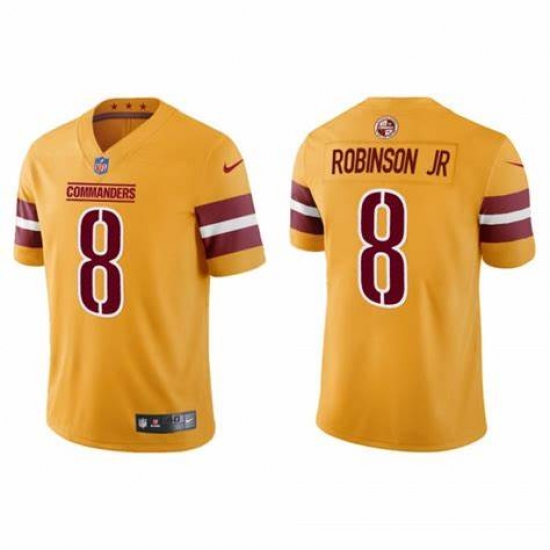 Men Washington Commanders #8 Brian Robinson Jr Yellow Vapor Limited Stitched Jersey->kansas city chiefs->NFL Jersey