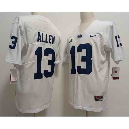 Men Penn State Nittany Lions #13 Kaytron Allen White College Football Jersey II->penn state nittany lions->NCAA Jersey