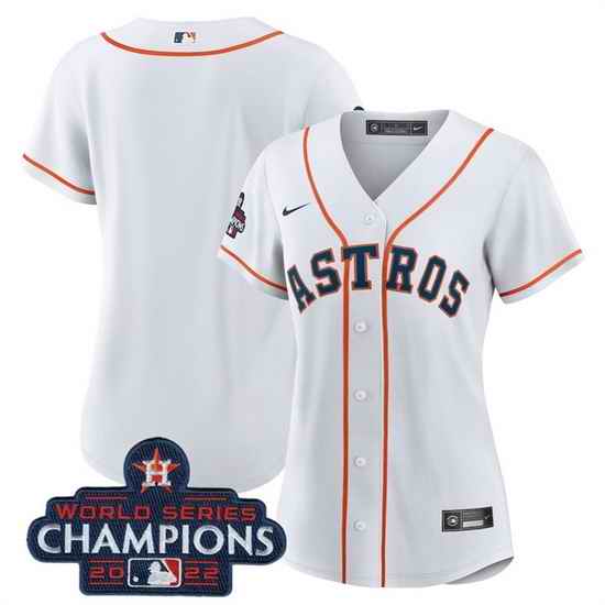 Women Houston Astros Blank White 2022 World Series Champions Cool Base Stitched Baseball Jersey->youth mlb jersey->Youth Jersey